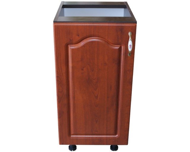 Corp inferior cu 1 usa stanga Zebra, Wenge/ MDF Cedru Mustata, fara blat, 40 x 82 x 50 cm